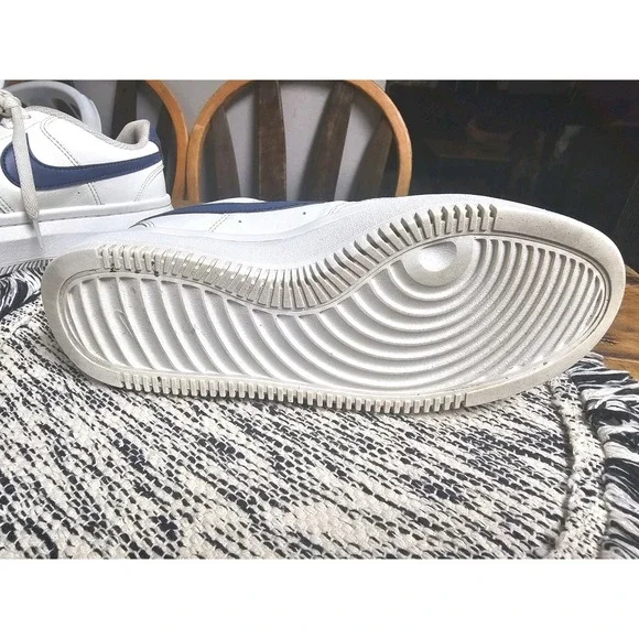 Nike Court Vision Alta Sail/D-Blue Women's Leather Sneakers - Size 7.5 - Picture 11 of 13